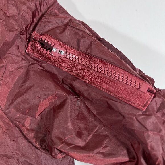 LON NYC Across The Pond Burgundy Full Zip Bomber Jacket Men's Size Medium - Picture 4 of 9